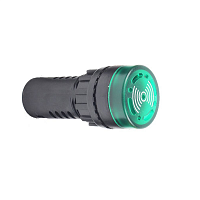 362175 Зуммер с непрерывным сигналом OptiSignal Compact D22 С7-B-B3CL зел. с подсветкой 24В AC/DC КЭАЗ 