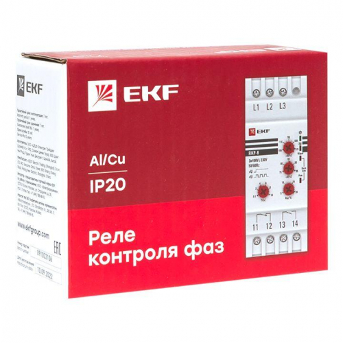 Реле контроля фаз РКФ-8 многофукц. EKF rkf-8 в г. Санкт-Петербург  фото 2