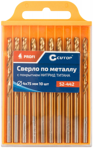 Сверло по металлу Cutop Profi с титановым покрытием, 4х75 мм (10 шт) в г. Санкт-Петербург  фото 3