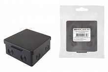 SQ1401-0922 Распаячная коробка ОП 80х80х50мм, крышка, IP54, 7вх., белая, инд. штрихкод TDM