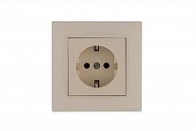 88010028 Розетка 1-м Karea RIZZ с заземл. крем Makel 