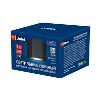 UL-00006799 Светильник светодиодный архитектурный ULU-S24A-5W/4000К IP65 BLACK уличный накладной бел. свет корпус черн. Uniel 