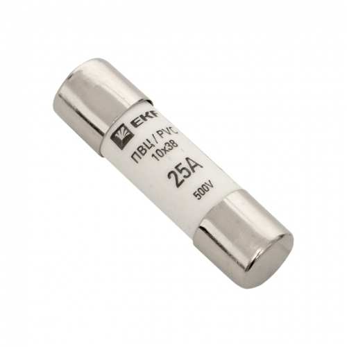 pvc-10x38-25 Вставка плавкая цилиндрическая ПВЦ 10х38 25А EKF 
