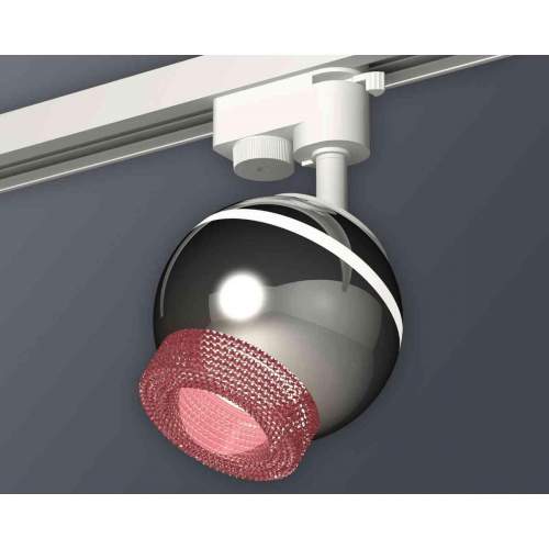 Комплект трекового светильника Ambrella light Track System XT1104003 PSL/PI серебро полированное/розовый (A2520, C1104, N7193) в г. Санкт-Петербург  фото 2