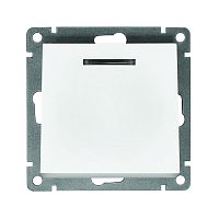 A0121 Выключатель 1-кл. СП Афина 10А IP20 с подсветкой механизм бел. Universal 