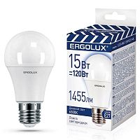 14784 Лампа светодиодная LED-A60-15W-E27-6K ЛОН 15Вт Е27 6500К 220-240В ПРОМО Ergolux 