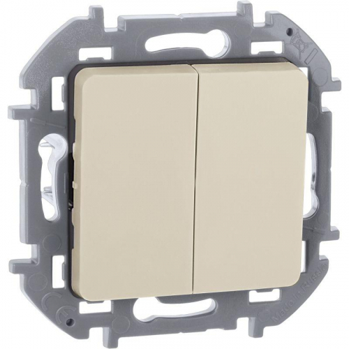 673621 Выключатель 2-кл. Inspiria 10А IP20 250В 10AX механизм сл. кость IEK 
