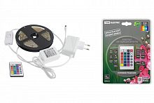 SQ0331-0236 Комплект светодиодной ленты SMD5050-30 LED/м-12 В-7.2 Вт/м-IP65-RGB (3 м), 18 Вт, IR-контроллер TDM