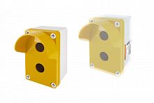 SQ0705-0012 Корпус КП102 c козырьком для кнопок 2 места IP66 ABS желтый TDM