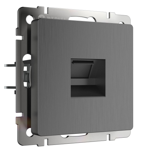 4690389158674 Розетка Ethernet RJ-45 (графит рифленый) W1181004