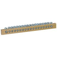 Б0047241 Шина NO-122-26 PEN земля-ноль 8х12мм 18/2 латунная крепеж по краям Эра 