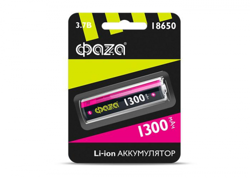 Аккумулятор 18650 3.7В Li-Ion 1300мА.ч без платы защиты BL-1 ФАZА 5028227 в г. Санкт-Петербург 