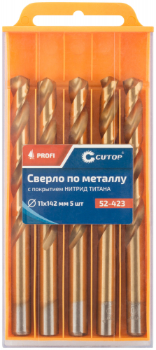 Сверло по металлу Cutop Profi с титановым покрытием, 11х142 мм (5 шт) в г. Санкт-Петербург  фото 3