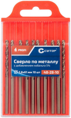 Сверло по металлу Cutop Profi с кобальтом 5%, 2.8 x 61 мм (10 шт) в г. Санкт-Петербург  фото 3