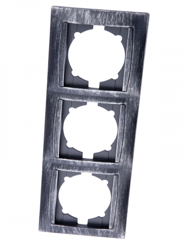 Рамка 3-х постовая горизонтальная старинное серебро "Лама" TDM в г. Санкт-Петербург  фото 2