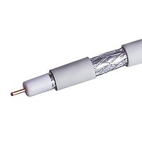 109L Кабель коаксиальный RG-6 CCS 1.02 (21проц.)/FPE/Al-Pet-Al Foil Unbonded/Al 64х0.12/PVC RW бел. (уп.100м) Net.On 