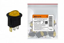 SQ0703-0042 Клавишный переключатель круглый MIRS-101-3-Y желтый с подсветкой 2 положения 1з TDM