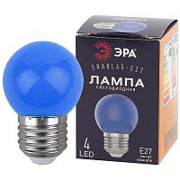 Лампа светодиодная ЭРА E27 1W 3000K синяя ERABL45-E27 Б0049573 в г. Санкт-Петербург 
