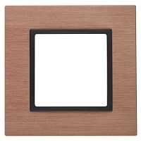 Б0034544 Рамка 1-м 14-5201-14 металл Elegance медь+антрацит ЭРА 