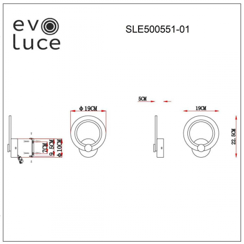 Настенный светильник Evoluce Cerina SLE500551-01 в г. Санкт-Петербург  фото 2