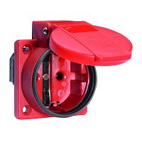 71084 Розетка встраиваемая Schuko 16А 3п 250В IP54 с уплотнит. красн. Bals 