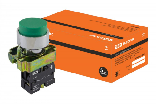 SQ0704-0048 Кнопка BL31 без подсветки зеленый 1з TDM