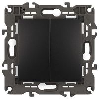 Б0034247 Переключатель 2-кл. СП Elegance 14-1106-05 10А IP20 250В 10AX механизм антрацит Эра 