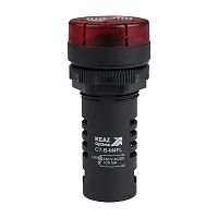 362174 Зуммер с пульсирующим сигналом OptiSignal Compact D22 С7-B-M4FL красн. с подсветкой 230В AC/DC КЭАЗ 