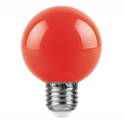 Лампа светодиодная Feron LB-371 Шар E27 3W красный 25905 в г. Санкт-Петербург  фото 4