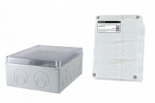 SQ1401-1275 Распаячная коробка ОП 240х195х90мм, прозрач. крышка, IP44, кабельные ввода d28-3 шт., d37-2 шт., TDM