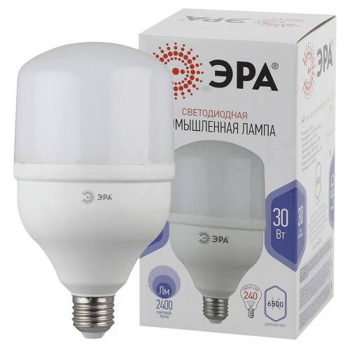 Лампа светодиодная ЭРА E27 30W 6500K матовая LED POWER T100-30W-6500-E27 Б0049597 в г. Санкт-Петербург  фото 2