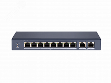 Коммутатор неуправляемый PoE 8 портов 10/100 Мб/с 2хRJ45, грозозащита 6 кВ