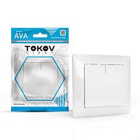 TKL-AV-V1IF-C01 Выключатель 1-кл. СП AVA 10А IP20 с индикатором в сборе бел. TOKOV ELECTRIC 