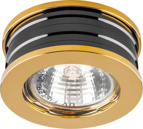 Светильник встраиваемый Feron DL153 потолочный MR16 G5.3 золото-черный 28165 в г. Санкт-Петербург 