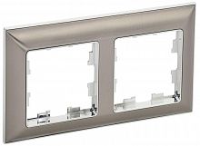 BR-M22-12-4-K23 Рамка 2-м BRITE РУ-2-Бр хром/никель IEK 