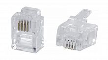7012c Коннектор телефонный неэкранир. RJ-11/RJ-12 6P4C Cabeus 