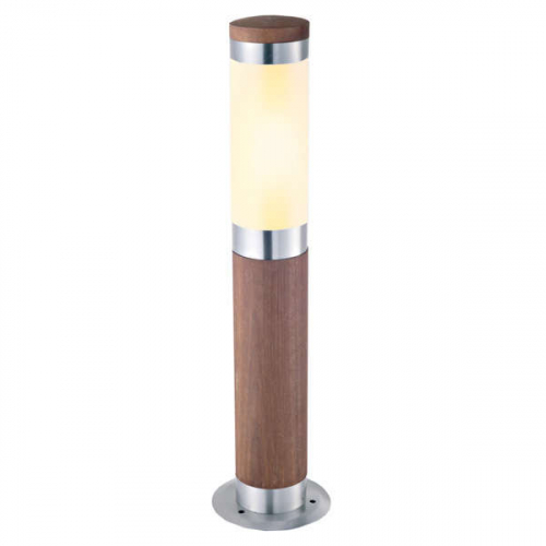 24112 6 Светильник STELO WOOD столб 50см металл + дерево DUWI 
