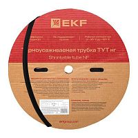 Трубка термоусаживаемая ТУТ нг 12/6 черная рулон PROxima EKF tut-12-b