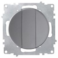 2172849 Выключатель 3-кл. СП Florence 10А IP20 механизм сер. (1E31901302) OneKeyElectro 