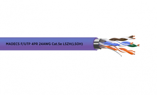 Витая пара F/UTP 4PR 24AWG Cat.5e LSZH(LSOH) экранированная не распространяет горение(DCM Test Report) в г. Санкт-Петербург 