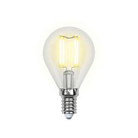 Лампа светодиодная филаментная Uniel E14 5W 4000K LED-G45-5W/NW/E14/CL/DIM GLA01TR UL-00002870 в г. Санкт-Петербург 