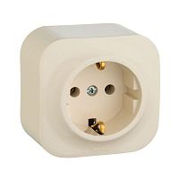 782241 Розетка 1-м ОП Quteo 16А IP20 2P+E с заземл. без защ. шторок сл. кость IEK 