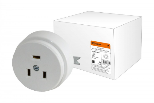 SQ1812-0006 Розетка РШ 32А 250В 2Р+РЕ СУ белая TDM