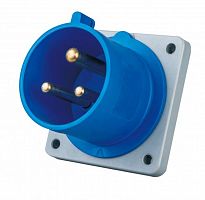 26230DEK Вилка для скрытой проводки 2Р+РЕ 16А 220В IP44 ВЩ-103 DEKraft 