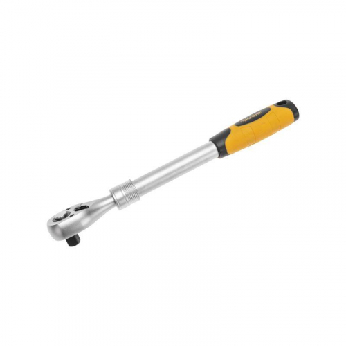 KR-12-8411 Ключ телескопический трещоточный 1/2 330-460мм CrV двухкомпонентн. рукоятка Kranz 