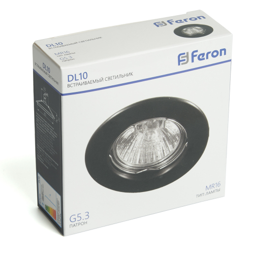 Светильник потолочный встраиваемый Feron  DL10 MR16 50W G5.3 черный матовый 48464 в г. Санкт-Петербург  фото 4