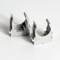 TKE-LC-20-ZP-C06/100 Держатель для труб (клипса) d20мм для монтажн. пистолета сер. (уп.100шт) TOKOV ELECTRIC 