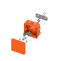 plc-kmfr-85-410 Коробка огнестойкая E45 85х85х40мм IP55 с клеммниками 4 полюса 0.5-10кв.мм HF EKF 