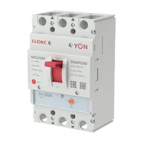 MGS250N-3TAMF0200 Выключатель автоматический MGS250 3P 160-200A 36kA YON 