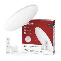 4690612060897 Светильник светодиодный NEO SIMPLE-95RC-WH 95Вт 3000-6500К 7600лм 230В 460х67мм с пультом ДУ бел. IN HOME 